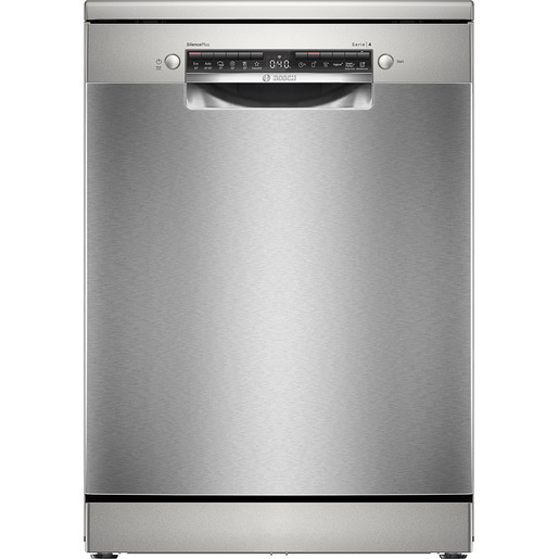 Image of Bosch Serie 4 SMS4HMI05E Lavastoviglie da libera installazione 14 coperti Acciaio spazzolato anti-impronta Classe D