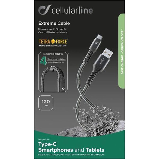 Image of Cellularline Tetra Force Cable 120cm - MICRO USB