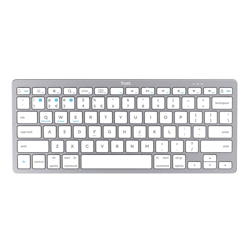 Trust 26210 tastiera Universale Bluetooth QWERTY Italiano Argento