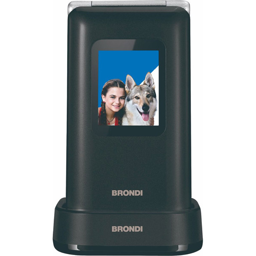 Image of Brondi Amico Prezioso 4,5 cm (1.77'') Nero, Metallico Telefono cellulare basico
