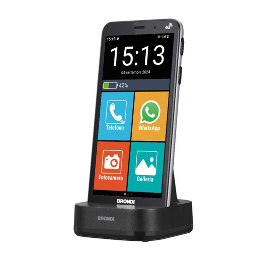 Brondi Amico Vero 4G 14,5 cm (5.7'') Doppia SIM Android 14 USB tipo-C 3 GB 32 GB 2800 mAh Nero