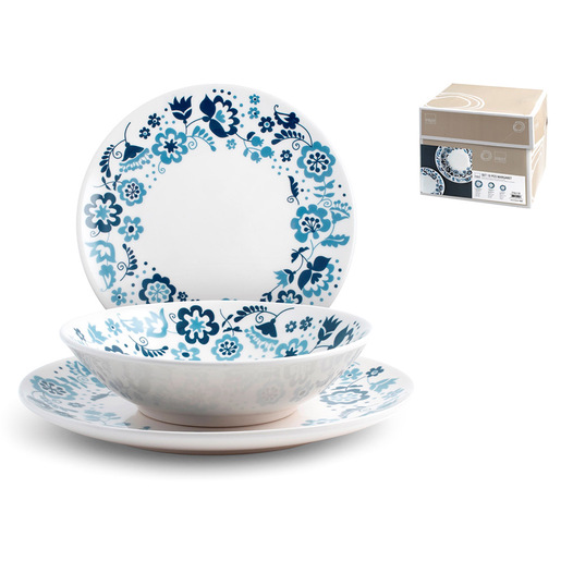 Image of H&H Lifestyle 1541300 servizio da tavola 18 pz Porcellana, Porcellane dure Multicolore