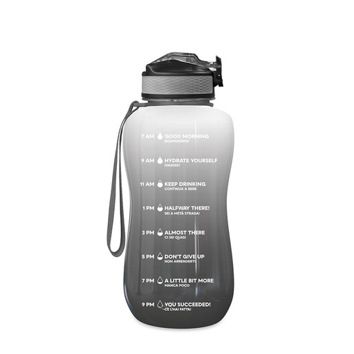 Image of The Steel Bottle Borraccia Motivazionale MWB #2-BLACK&WHITE