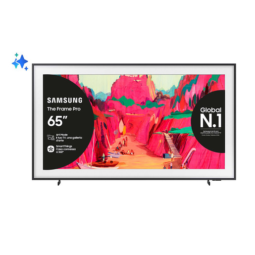 Image of Samsung The Frame Pro AI TV 65'' QE65LS03FWUXZT 4K, Processore NQ4 AI Gen3, 4K AI Upscaling, Art Mode, Matte Display, Neo Quantum HDR, Dolby Atmos & OTS,