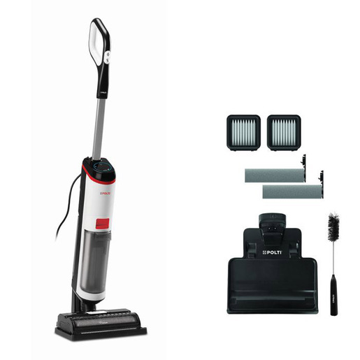 Image of Polti WD10 Aspirapolvere a bastone 2 in 1 AC Secco e bagnato HEPA Senza sacchetto 750 W Nero, Bianco