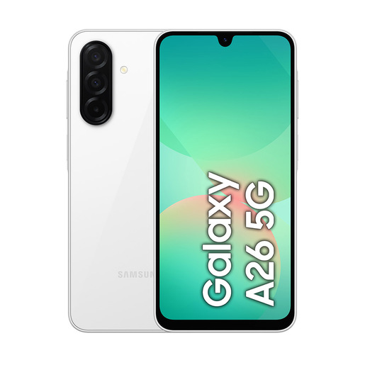 Image of Samsung Galaxy A26 5G, Smartphone con Funzioni intelligenti, Display Super AMOLED 6.7'', 6GB RAM, 128GB, Batteria 5.000 mAh, memoria espandibile, White