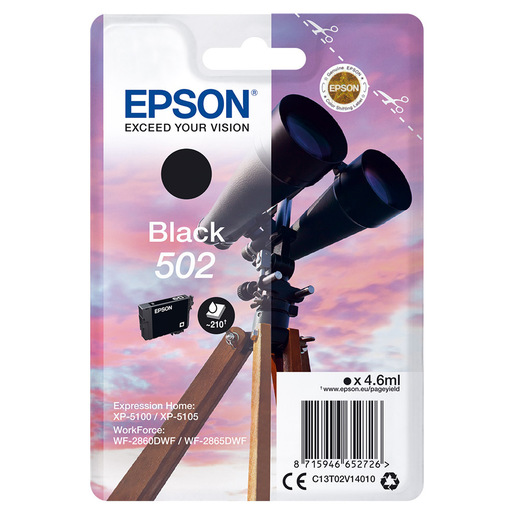 Image of Epson Singlepack Black 502 Ink