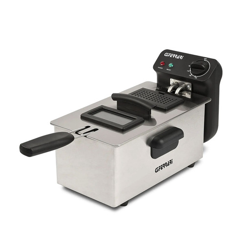 Image of G3 Ferrari Pastella Singolo 3 L Indipendente 2000 W Friggitrice Nero, Acciaio inox