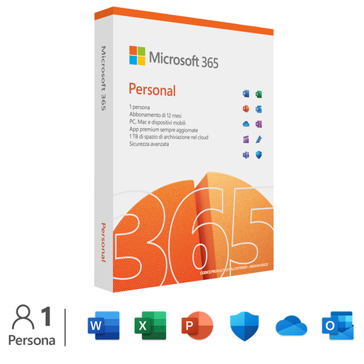 Image of Microsoft 365 Personal - 1 persona- Per PC/Mac/tablet/cellulari - Abbo