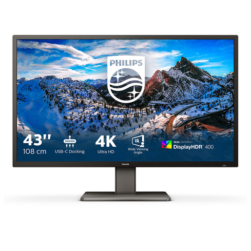 Image of Philips P Line 439P1/00 LED display 108 cm (42.5'') 3840 x 2160 Pixel 4K Ultra HD LCD Nero