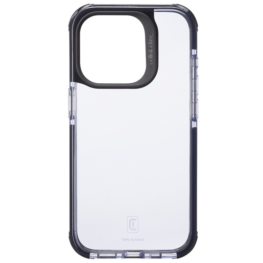 Cellularline Tetra Force Strong Guard - iPhone 15 Pro Custodia flessibile ultra-protettiva, anti-shock con tecnologia antibatterica Microban® integrata
