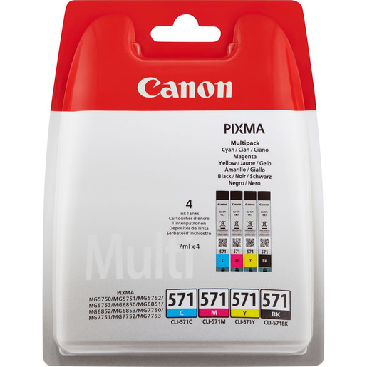 Image of        Canon Serbatoio inchiostro CLI-571 B/C/M/Y MULTIPACK