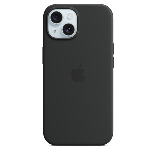 Image of Apple Custodia MagSafe in silicone per iPhone 15 - Nero
