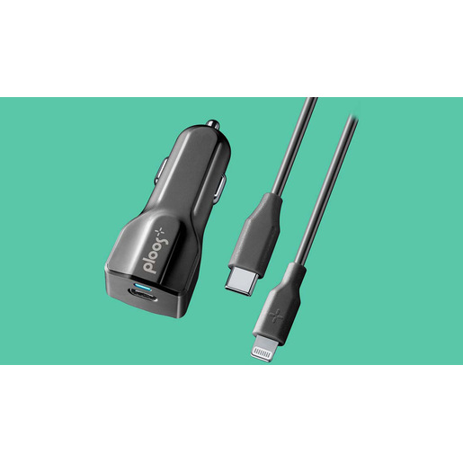 Image of PLOOS - USB-C CAR KIT ADAPTER 18W - USB-C to Lightning Caricabatterie