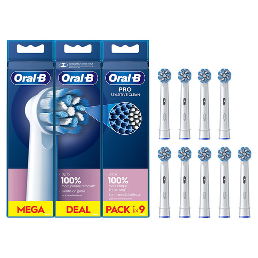 Image of Oral-B Testine Di Ricambio Pro Sensitive Clean, Confezione Da 9 Testin