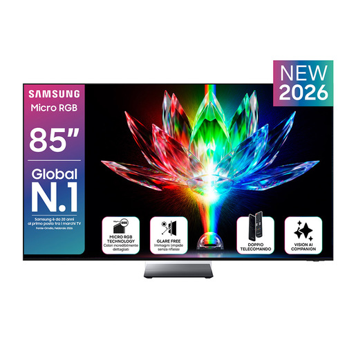 Samsung Micro RGB AI TV 85'' MRE85R95HATXZT, Micro RGB AI Engine Pro, 4K AI Upscaling Pro, Glare Free, Motion Xcelerator 165Hz, Dolby Atmos & OTS+, Infin
