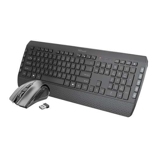 Image of Trust Tecla-2 tastiera Mouse incluso Universale RF Wireless Tedesco Nero