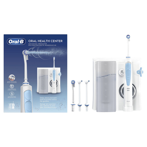 Image of Oral-B Idropulsore Health Center Avanzato con 2 Beccucci Oxyjet, 2 Beccucci Con Getto D’acqua. 1 Idropulsore