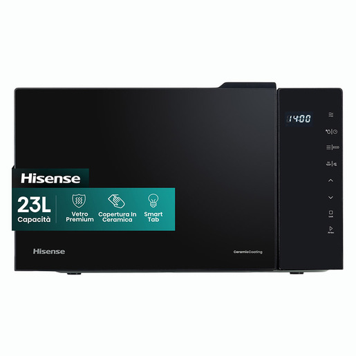 Image of Hisense H23MOBS5H4 forno a microonde Nero Solo microonde Superficie piana 23 L 800 W