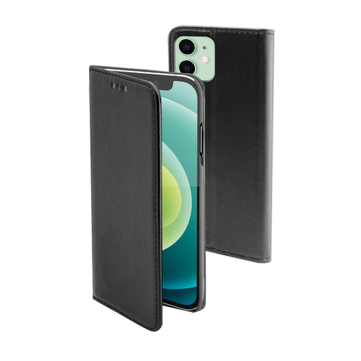 Image of Electroline Cover a libro in ecopelle per iPhone 12 MINI - Nera cod015