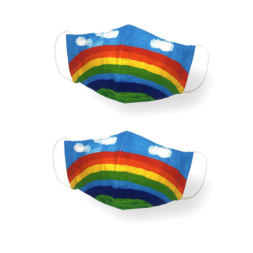 Image of Kanguru Green Mask Set 2 pezzi Baby Rainbow