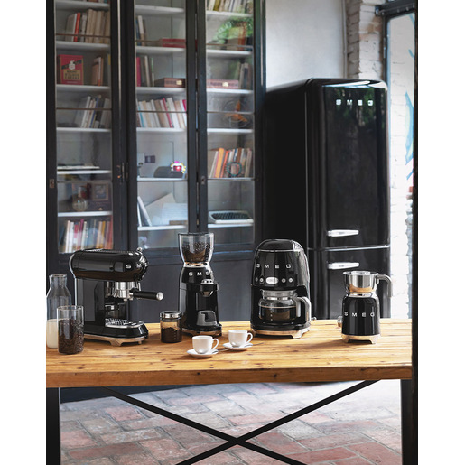 Image of Smeg Montalatte 50's Style – Nero LUCIDO – MF11BLEU