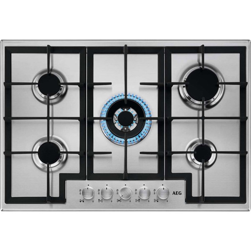 AEG HGB75400SM Piano cottura a gas Serie 3000 Slim Line 75 cm