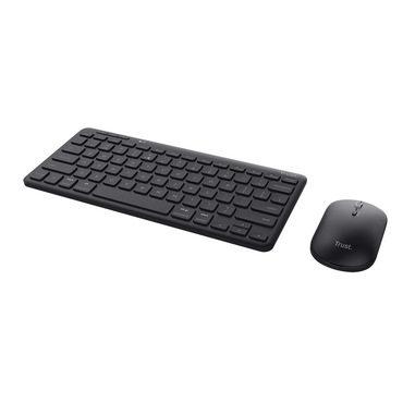 Set Tastiera E Mouse Wireless Trust Lyra – Ricaricabile, Multidispositivo, Con Materiali Riciclati, Per PC, Mac, Tablet