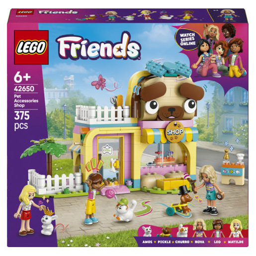 Image of LEGO Friends 42650 Pet Shop, Giochi per Abilità Sociali e Cura Animali per Bambine e Bambini 6+ con Coniglio, Cane e Gatto