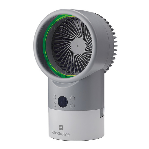 Image of Electroline Ventilatore da tavolo 3 pale 9cm con illuminazione 7 colori grigio cod015