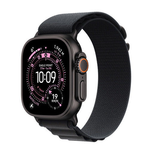 Image of Apple Watch Ultra 3 GPS + Cellular 49mm Cassa Titanio Nero con Alpine Loop Nero- Medium