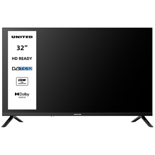 Image of United UNLED32M10 TV 32'' HD, Triplo tuner DVBT2/C/S2 HEVC MAIN10, Dolby Audio, Parental Control