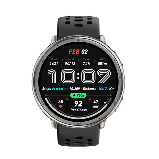 Amazfit Active 2 3,35 cm (1.32'') AMOLED Digitale 466 x 466 Pixel Touch screen Argento GPS (satellitare)