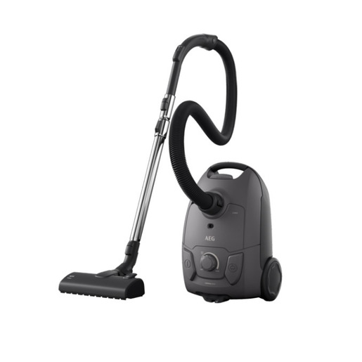 Image of AEG Aspirapolvere con sacco serie 5000 AB51A3DG, Elevata filtrazione, Potente 650W, 78 dB, 3L Capacità Sacchetto, Aspirapolvere a traino, Grigio
