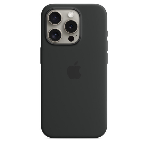 Image of Apple Custodia MagSafe in silicone per iPhone 15 Pro - Nero