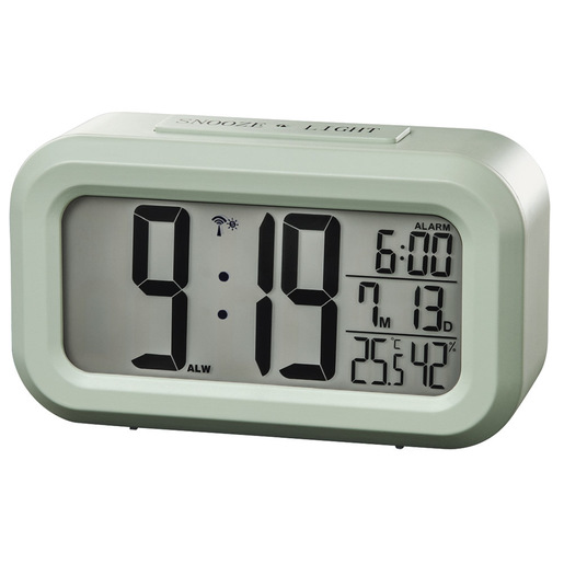 Image of Hama Orologio sveglia da viaggio ''RC-660'', termometro, igrometro, verde