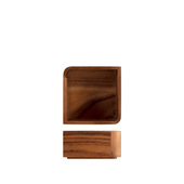 H&H Lifestyle Coppa In Legno Acacia Forma Quadrata Cm 15Xh17-image