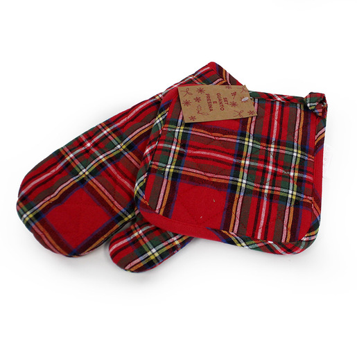 Image of TESS AC48435 presina e guanto da forno Set di guanti da forno 2 pz Multicolore Cotone, Poliestere