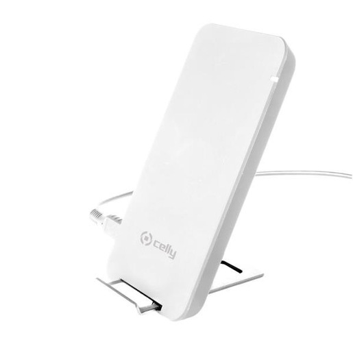 Image of Celly WLFASTSTANDWH Caricabatterie per dispositivi mobili Smartphone Bianco USB Carica wireless Interno