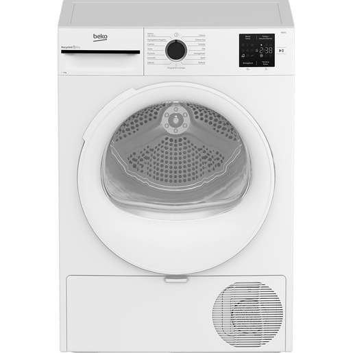 Image of Beko BMT93EW Asciugatrice 9kg, Classe D, Linea Estetica NX, motore asincrono, Display digitale, colore Bianco, oblò Bianco