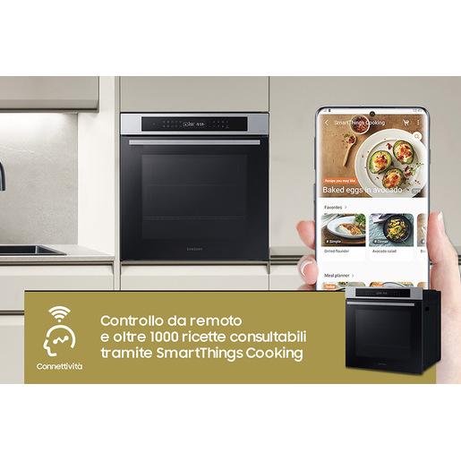 Image of Samsung NV7B4040VBS Forno ad incasso Multifunzione Serie 4 76 L A+ Inox