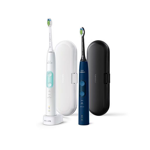 Image of Philips Sonicare ProtectiveClean 5100 4500 series Spazzolini Elettrico Sonici, con custodia da viaggio, confezione da 1 Spazzolino Bianco e 1 Spazzoli
