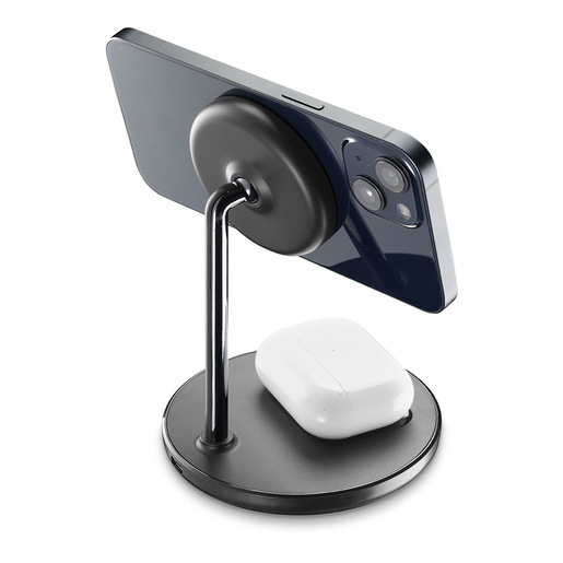 Image of Cellularline Mag Duo Wireless Charger Supporto con carica wireless 2 in 1 per dispositivi Apple cod015