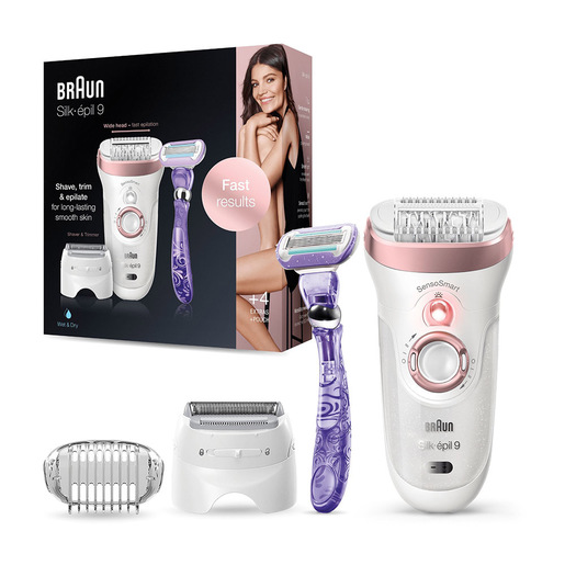 Image of Braun Silk-épil 9 9-870, Epilatore Donna Bianco/Oro Rosa Per Una Rimozione Duratura Dei Peli