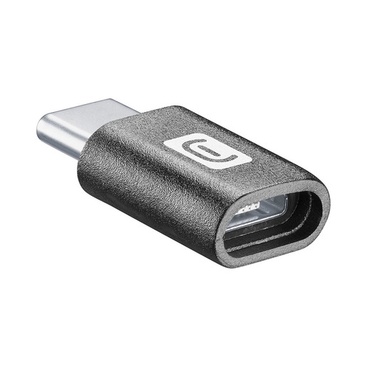 Image of Cellularline Adattatore da MICRO USB a USB-C Converte la porta MICRO USB in USB-C