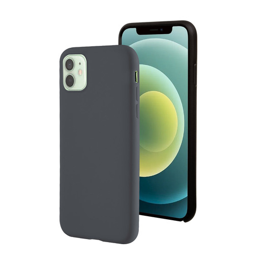 Image of Electroline Cover in silicone soft touch per iPhone 12 MINI - Nera