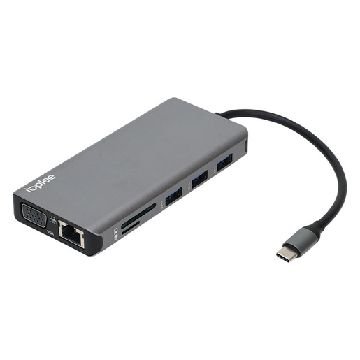 Image of IOPLEE IOPEXTHE11IN1608 hub di interfaccia USB tipo-C 5000 Mbit/s Grigio