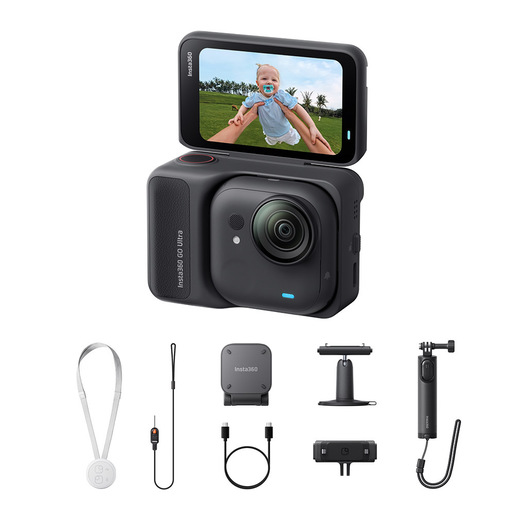 Image of Insta360 GO Ultra Creator Black fotocamera per sport d'azione 4K Ultra HD 25,4 / 1,28 mm (1 / 1.28'') Wi-Fi 52,9 g