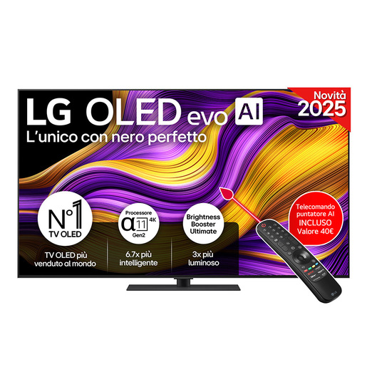 Image of LG OLED evo AI OLED65G56LS TV Serie G5S 65'' 4K, ?11 Gen2, Brightness Booster Ultimate, 60W, 4 HDMI 165Hz, Smart TV 2025