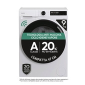 Candy Br 49SBL8-S Lavatrice Slim, Caricamento Frontale, 9 Kg, 16 Programmi, Profondità 48,8 Cm, White, Livello Rumorosità Centrifuga 72 Db(A), Classe A-image